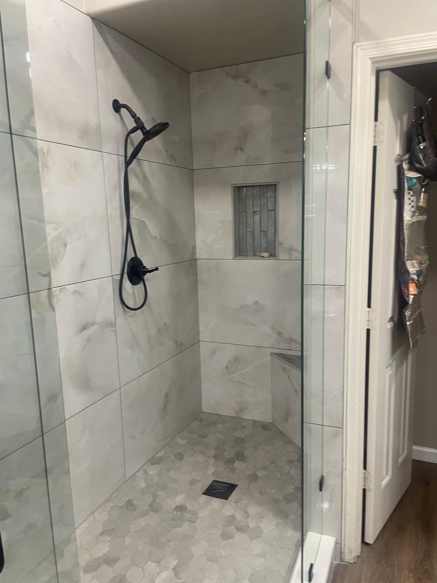 Sculpted Spa Shower Retreat